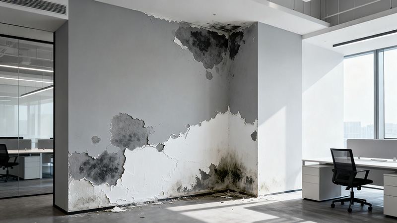辦公室墻體裝修后發(fā)霉發(fā)潮掉墻皮