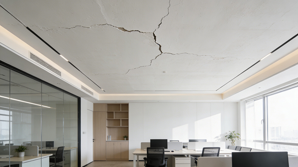 辦公室天花開(kāi)裂